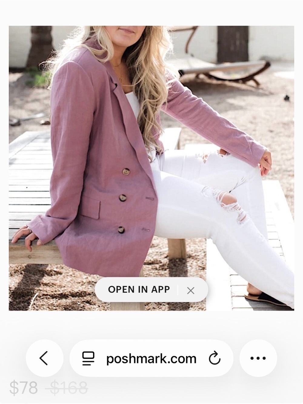 Free People Olivia Blazer Dusty Rose NWT - Picture 10 of 10